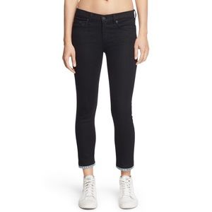 RAG & Bone Double Cuff Detail Black Skinny Jeans